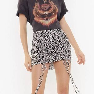 Nasty Gal A Good Time To Heart Ruched Mini Skirt